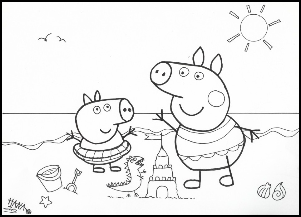 Dibujo para colorear: Peppa Pig (Dibujos animados) #43932 - Dibujos para Colorear e Imprimir Gratis