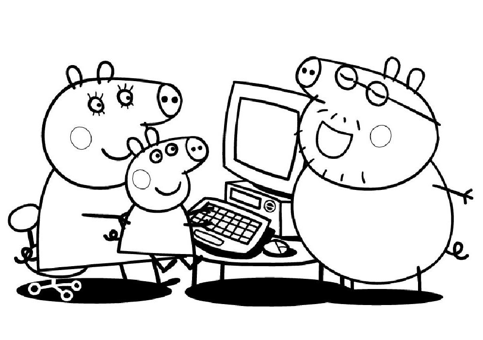 Dibujo para colorear: Peppa Pig (Dibujos animados) #43934 - Dibujos para Colorear e Imprimir Gratis