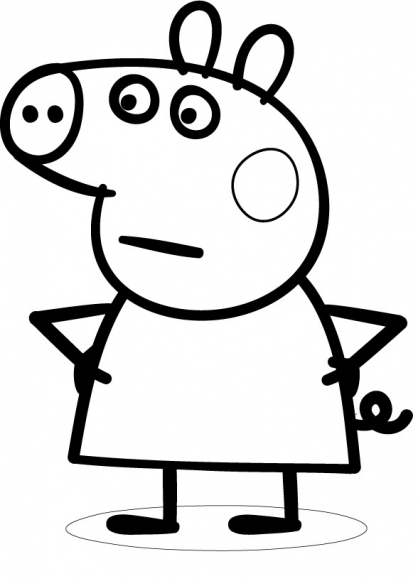 Dibujo para colorear: Peppa Pig (Dibujos animados) #43937 - Dibujos para Colorear e Imprimir Gratis