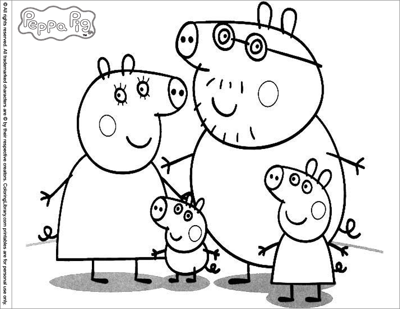 Dibujo para colorear: Peppa Pig (Dibujos animados) #43938 - Dibujos para Colorear e Imprimir Gratis