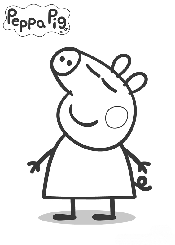 Dibujo para colorear: Peppa Pig (Dibujos animados) #43946 - Dibujos para Colorear e Imprimir Gratis