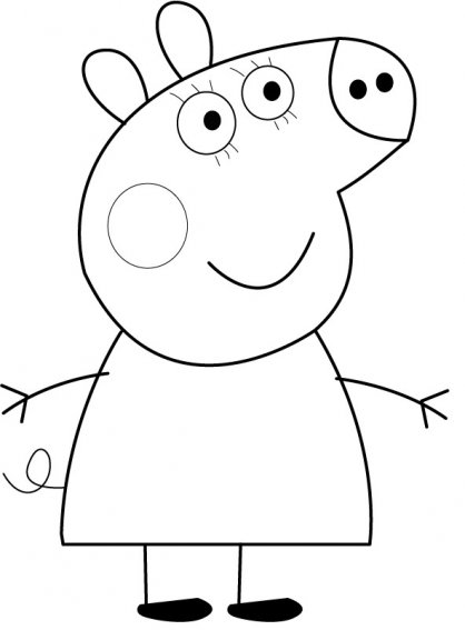 Dibujo para colorear: Peppa Pig (Dibujos animados) #43948 - Dibujos para Colorear e Imprimir Gratis