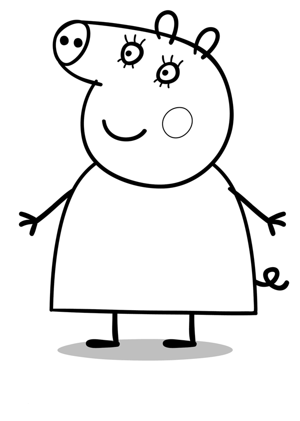 Dibujo para colorear: Peppa Pig (Dibujos animados) #43953 - Dibujos para Colorear e Imprimir Gratis
