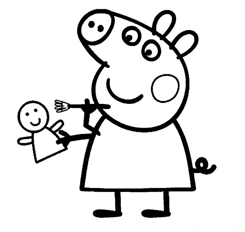 Dibujo para colorear: Peppa Pig (Dibujos animados) #43995 - Dibujos para Colorear e Imprimir Gratis