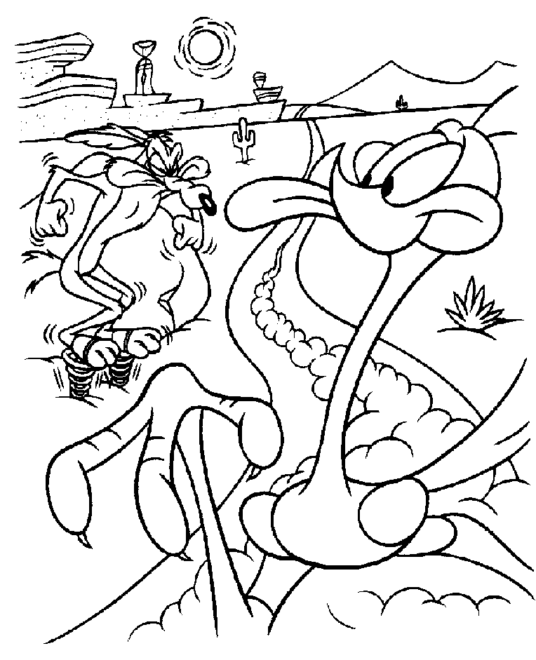 Dibujo para colorear: Road Runner and Wile E. Coyote (Dibujos animados) #47297 - Dibujos para Colorear e Imprimir Gratis