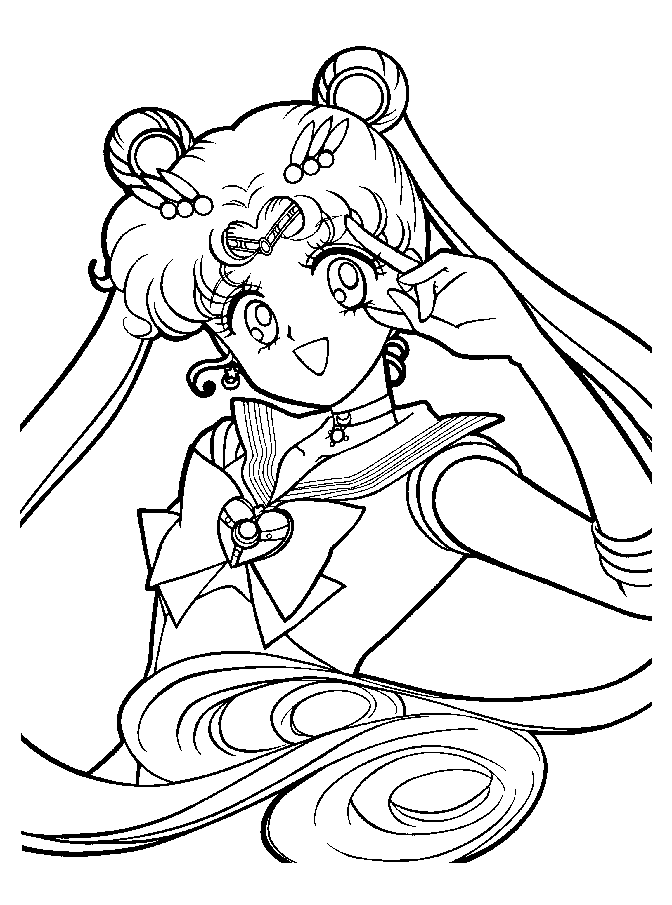 Dibujo para colorear: Sailor Moon (Dibujos animados) #50240 - Dibujos para Colorear e Imprimir Gratis