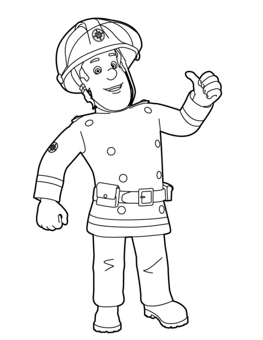 Dibujo para colorear: Sam the Fireman (Dibujos animados) #39785 - Dibujos para Colorear e Imprimir Gratis