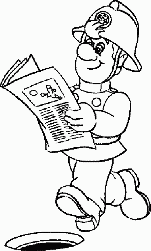 Dibujo para colorear: Sam the Fireman (Dibujos animados) #39792 - Dibujos para Colorear e Imprimir Gratis