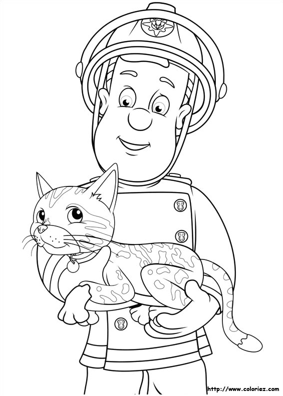 Dibujo para colorear: Sam the Fireman (Dibujos animados) #39797 - Dibujos para Colorear e Imprimir Gratis