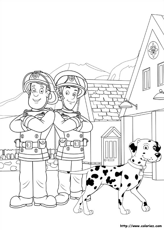 Dibujo para colorear: Sam the Fireman (Dibujos animados) #39804 - Dibujos para Colorear e Imprimir Gratis