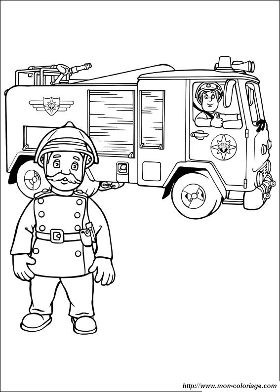 Dibujo para colorear: Sam the Fireman (Dibujos animados) #39822 - Dibujos para Colorear e Imprimir Gratis