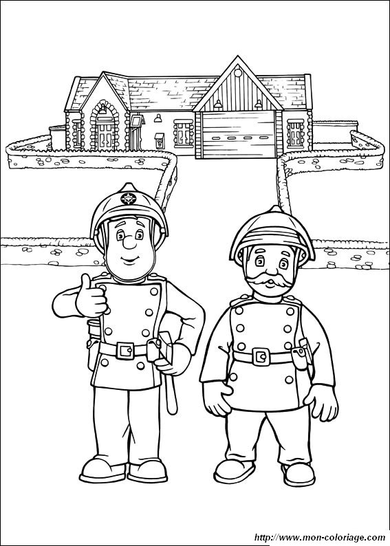 Dibujo para colorear: Sam the Fireman (Dibujos animados) #39841 - Dibujos para Colorear e Imprimir Gratis
