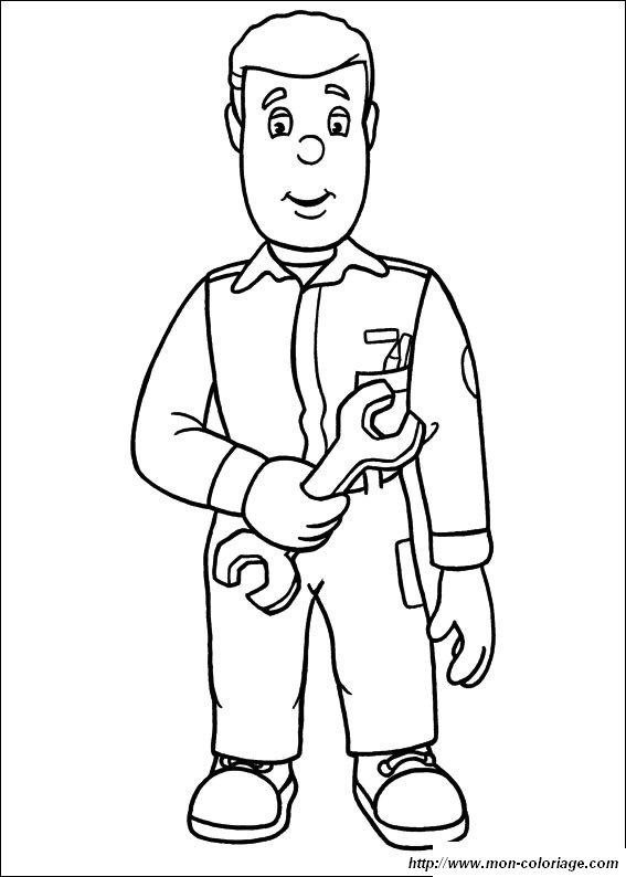 Dibujo para colorear: Sam the Fireman (Dibujos animados) #39861 - Dibujos para Colorear e Imprimir Gratis
