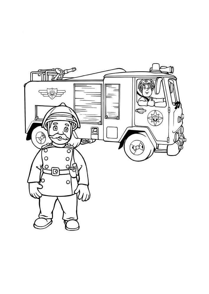 Dibujo para colorear: Sam the Fireman (Dibujos animados) #39863 - Dibujos para Colorear e Imprimir Gratis