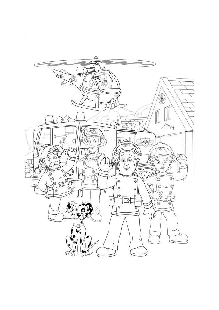 Dibujo para colorear: Sam the Fireman (Dibujos animados) #39864 - Dibujos para Colorear e Imprimir Gratis
