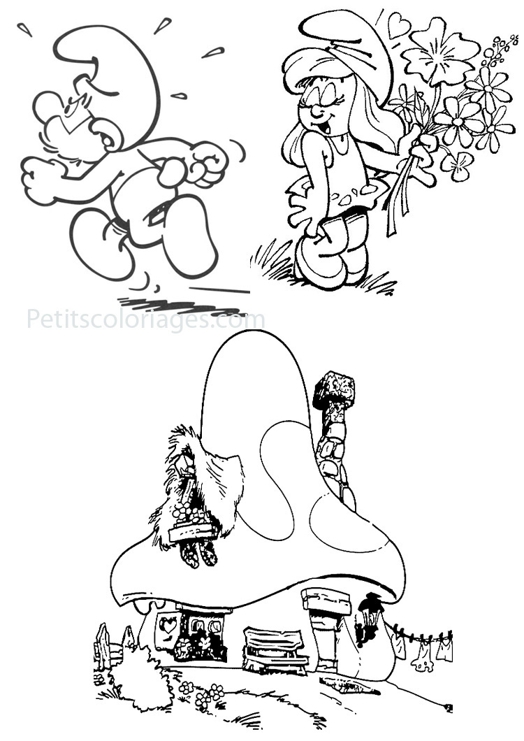 Dibujo para colorear: Schtroumpfs (Dibujos animados) #34836 - Dibujos para Colorear e Imprimir Gratis