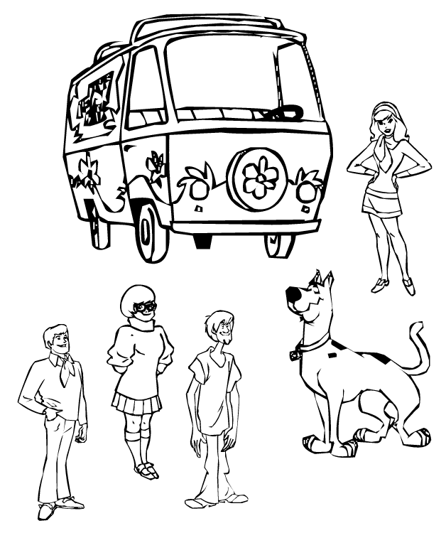Dibujo para colorear: Scooby doo (Dibujos animados) #31460 - Dibujos para Colorear e Imprimir Gratis