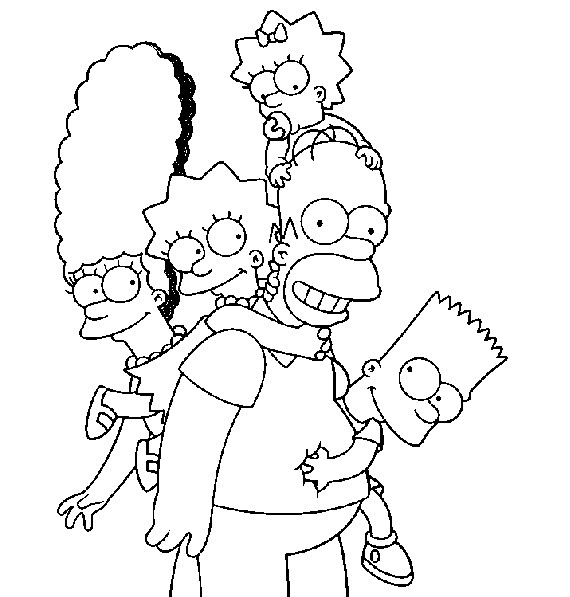 Dibujo para colorear: Simpsons (Dibujos animados) #23773 - Dibujos para Colorear e Imprimir Gratis