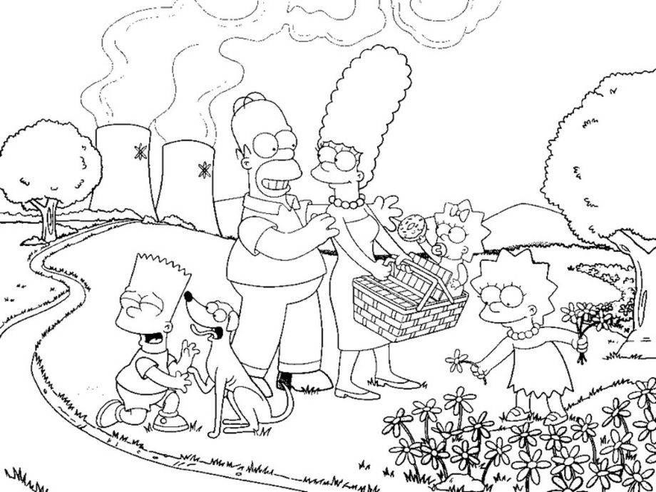 Dibujo para colorear: Simpsons (Dibujos animados) #23784 - Dibujos para Colorear e Imprimir Gratis