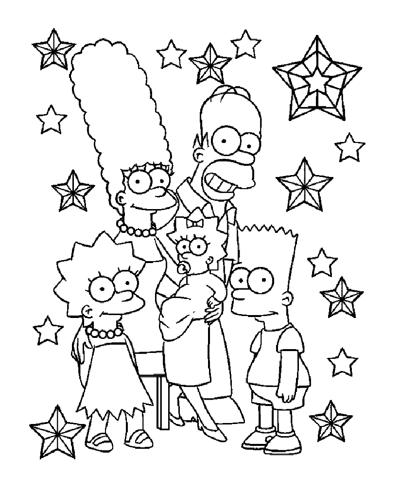 Dibujo para colorear: Simpsons (Dibujos animados) #23788 - Dibujos para Colorear e Imprimir Gratis