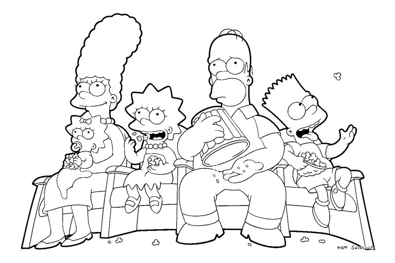 Dibujo para colorear: Simpsons (Dibujos animados) #23802 - Dibujos para Colorear e Imprimir Gratis