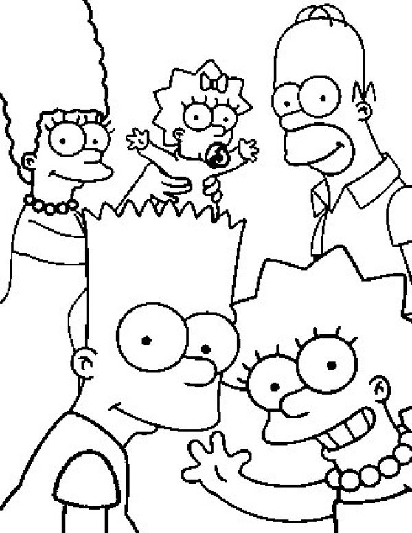 Dibujo para colorear: Simpsons (Dibujos animados) #23817 - Dibujos para Colorear e Imprimir Gratis