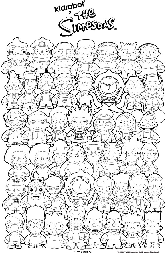 Dibujo para colorear: Simpsons (Dibujos animados) #23833 - Dibujos para Colorear e Imprimir Gratis