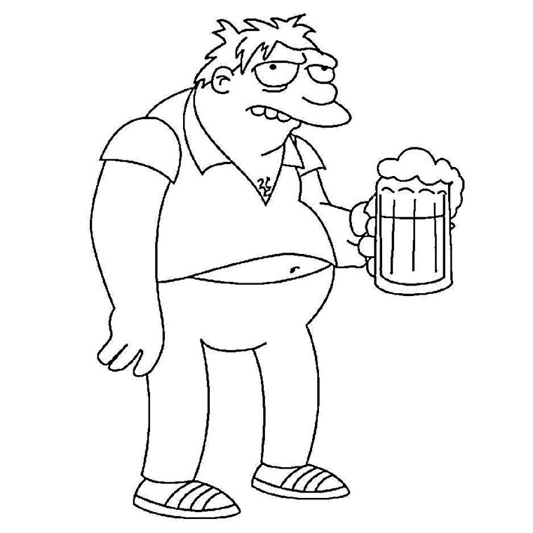 Dibujo para colorear: Simpsons (Dibujos animados) #23879 - Dibujos para Colorear e Imprimir Gratis