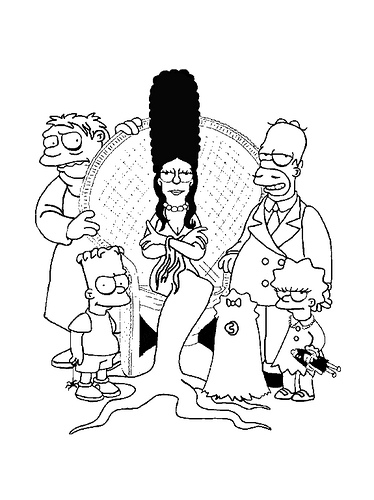 Dibujo para colorear: Simpsons (Dibujos animados) #23969 - Dibujos para Colorear e Imprimir Gratis