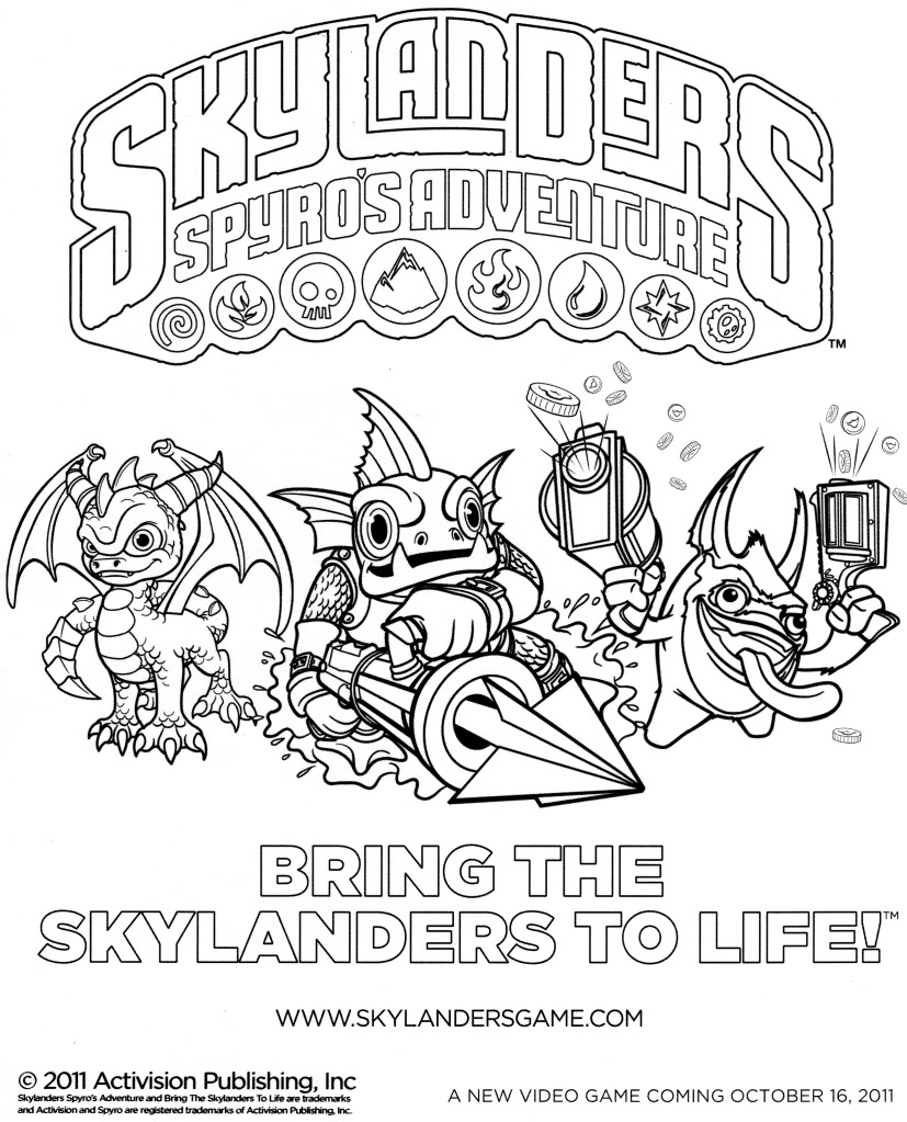 Dibujo para colorear: Skylanders (Dibujos animados) #43394 - Dibujos para Colorear e Imprimir Gratis