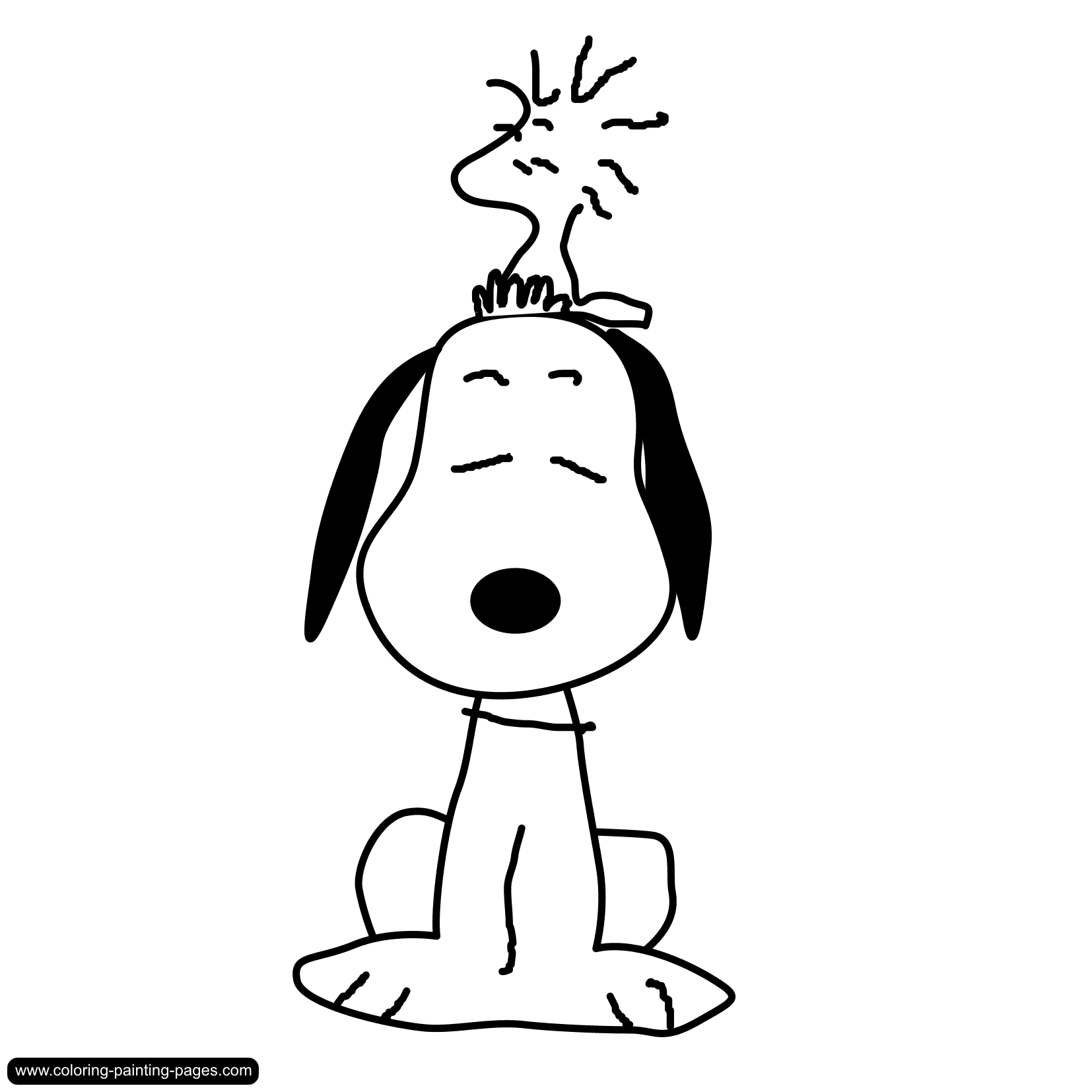 Dibujo para colorear: Snoopy (Dibujos animados) #27055 - Dibujos para Colorear e Imprimir Gratis