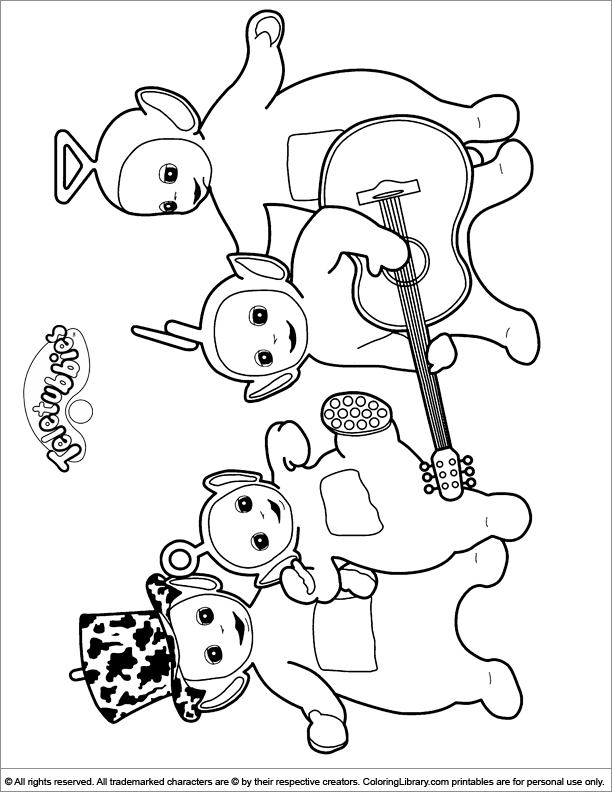 Dibujo para colorear: Teletubbies (Dibujos animados) #49779 - Dibujos para Colorear e Imprimir Gratis