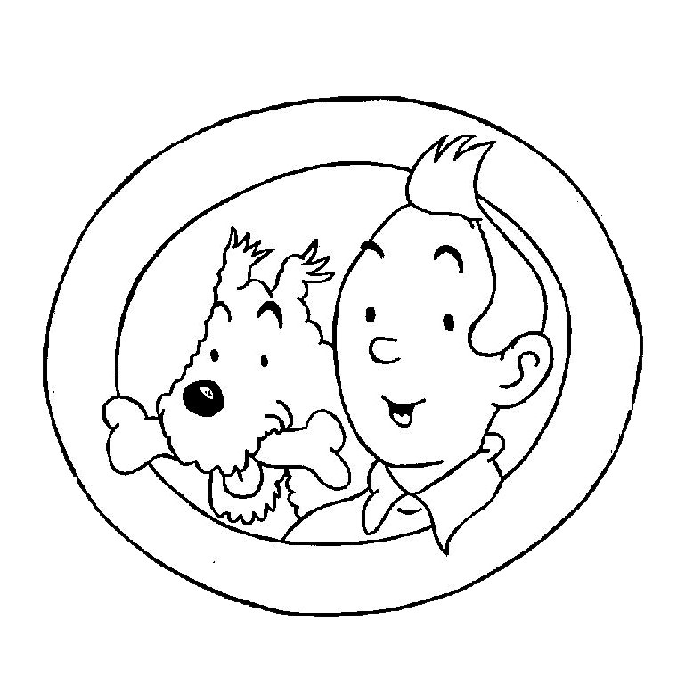 Dibujo para colorear: Tintin (Dibujos animados) #25709 - Dibujos para Colorear e Imprimir Gratis