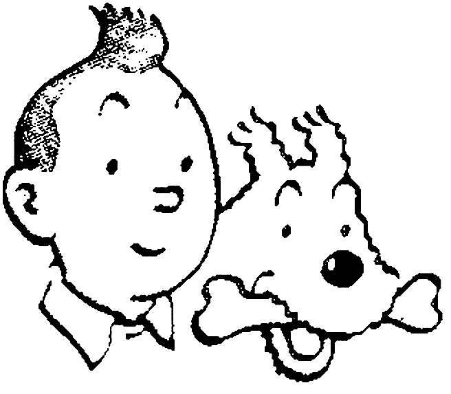 Dibujo para colorear: Tintin (Dibujos animados) #25712 - Dibujos para Colorear e Imprimir Gratis