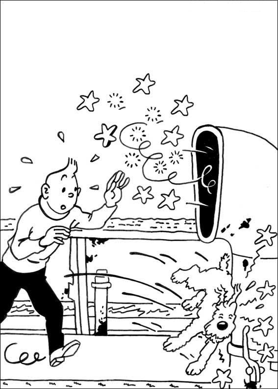 Dibujo para colorear: Tintin (Dibujos animados) #25721 - Dibujos para Colorear e Imprimir Gratis