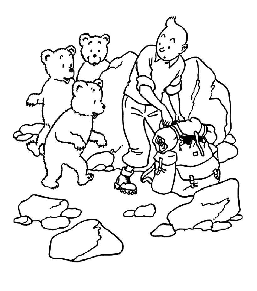 Dibujo para colorear: Tintin (Dibujos animados) #25724 - Dibujos para Colorear e Imprimir Gratis