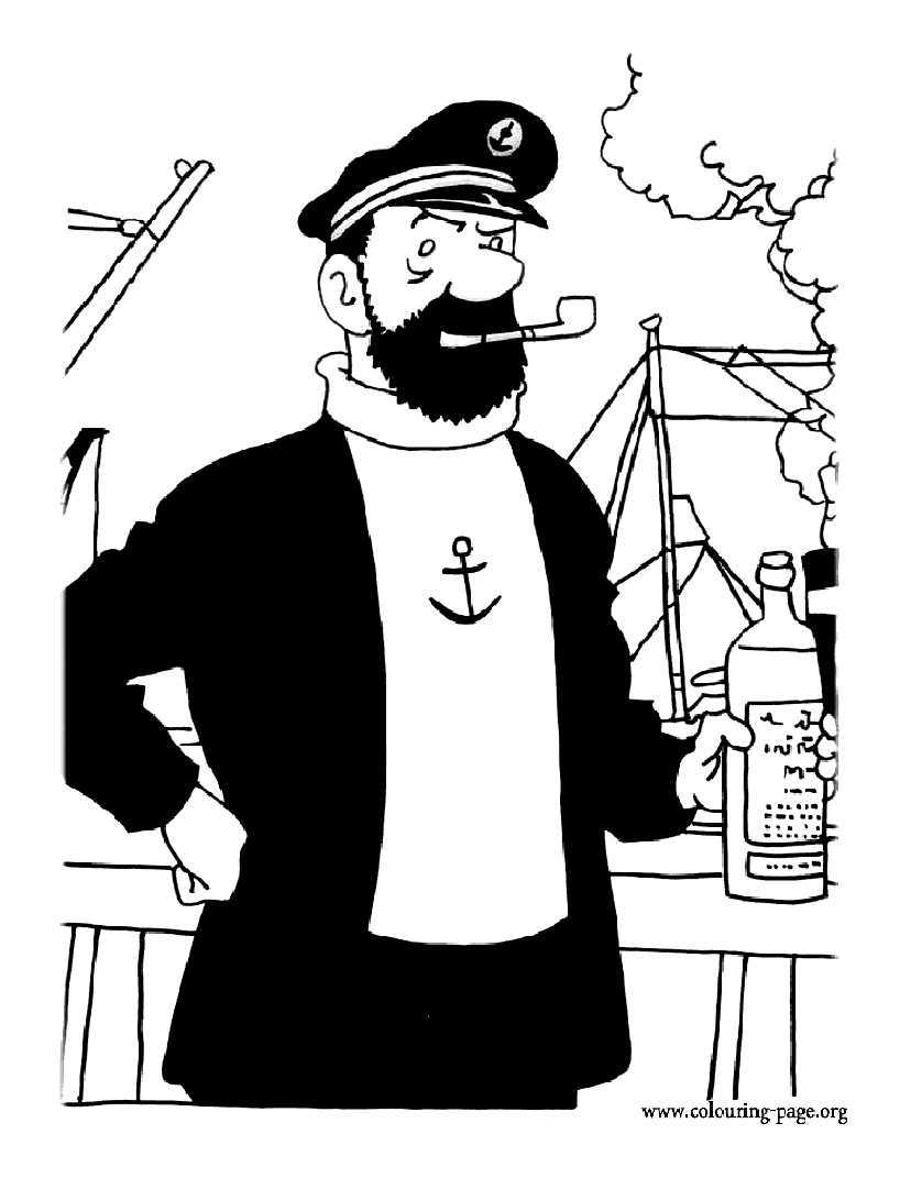 Dibujo para colorear: Tintin (Dibujos animados) #25733 - Dibujos para Colorear e Imprimir Gratis