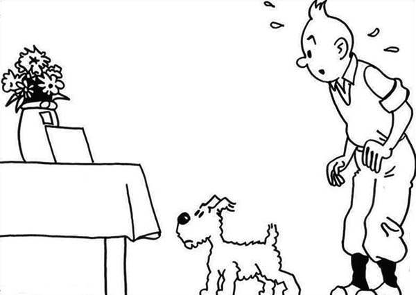Dibujo para colorear: Tintin (Dibujos animados) #25852 - Dibujos para Colorear e Imprimir Gratis