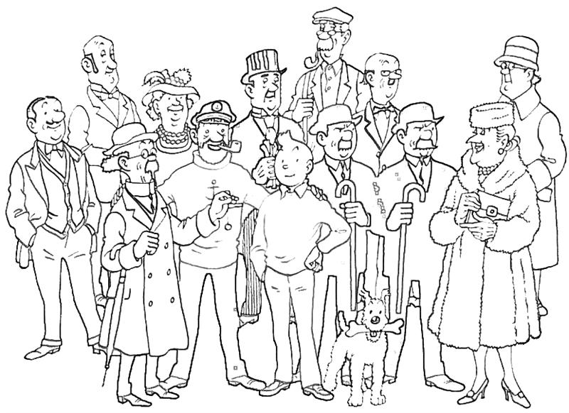 Dibujo para colorear: Tintin (Dibujos animados) #25868 - Dibujos para Colorear e Imprimir Gratis