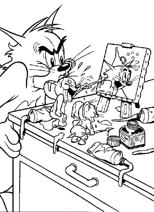 Dibujo para colorear: Tom and Jerry (Dibujos animados) #24187 - Dibujos para Colorear e Imprimir Gratis