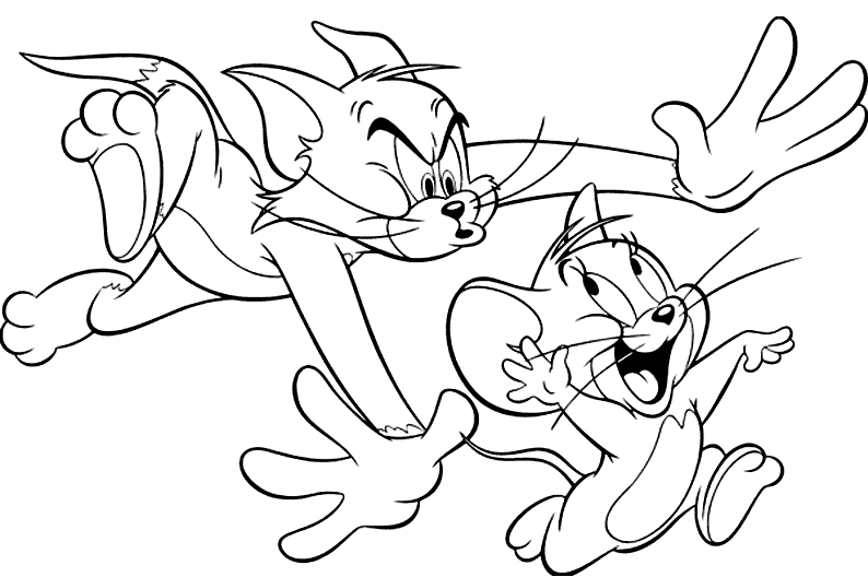 Dibujo para colorear: Tom and Jerry (Dibujos animados) #24199 - Dibujos para Colorear e Imprimir Gratis