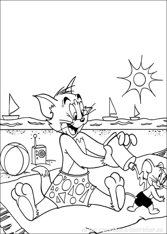 Dibujo para colorear: Tom and Jerry (Dibujos animados) #24212 - Dibujos para Colorear e Imprimir Gratis