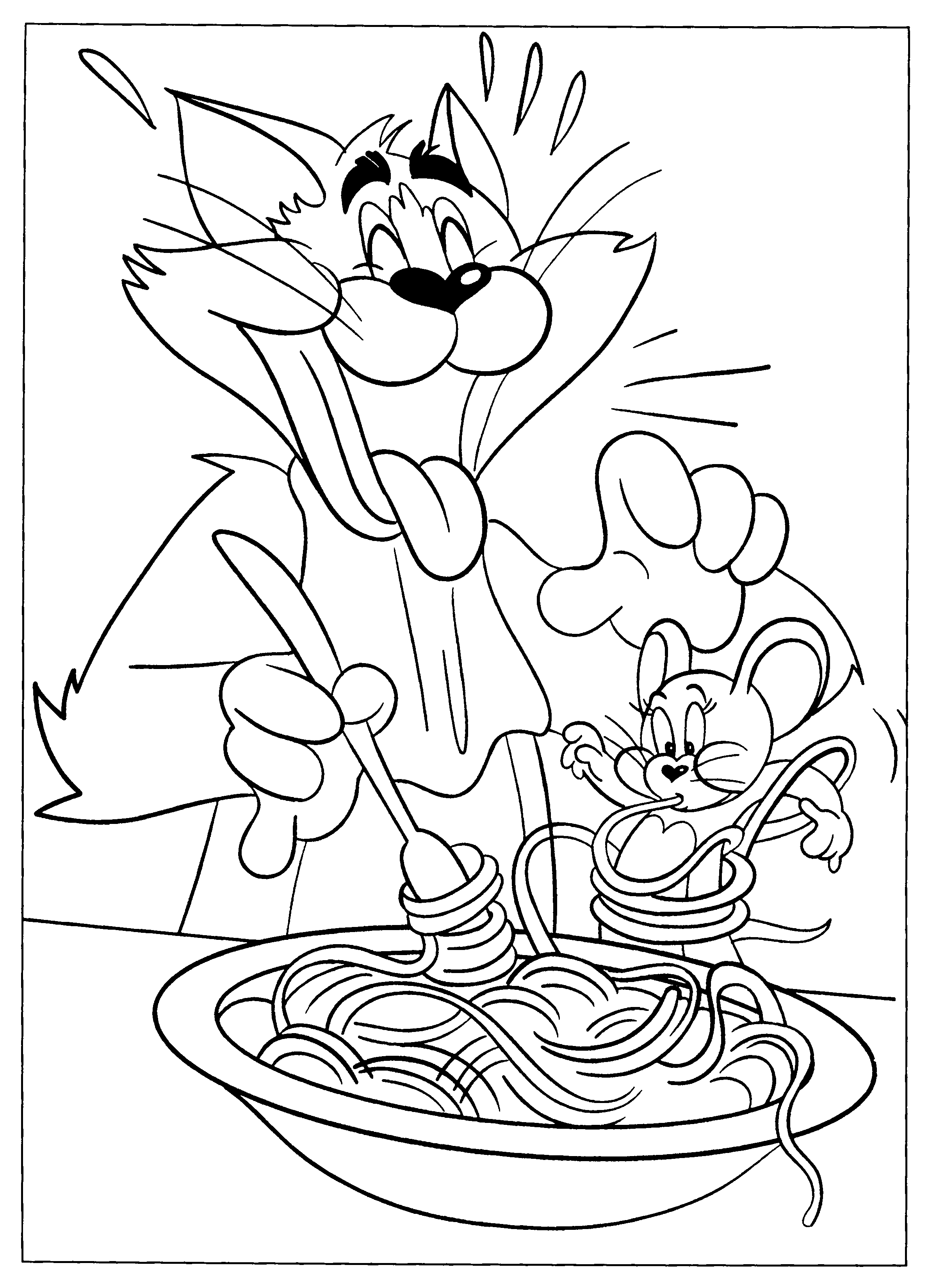Dibujo para colorear: Tom and Jerry (Dibujos animados) #24218 - Dibujos para Colorear e Imprimir Gratis