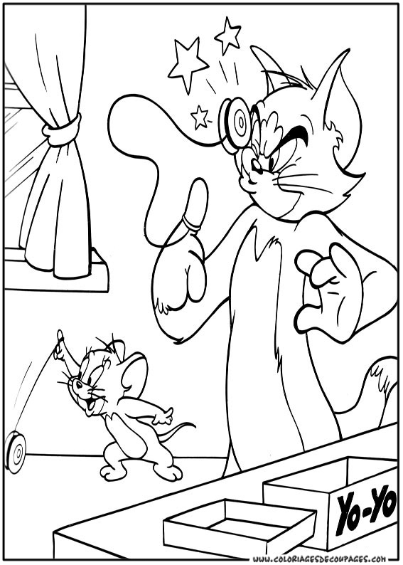 Dibujo para colorear: Tom and Jerry (Dibujos animados) #24222 - Dibujos para Colorear e Imprimir Gratis