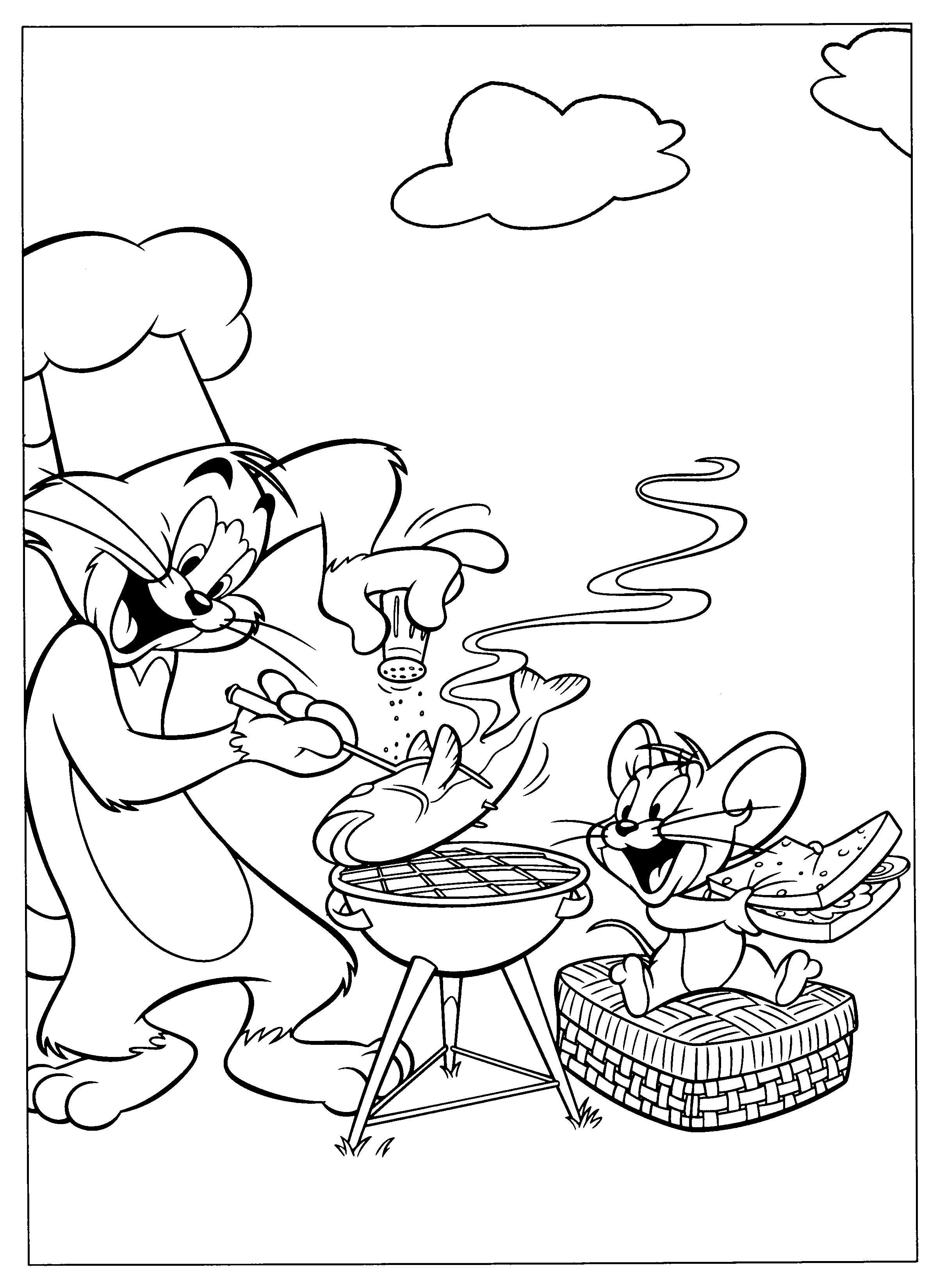 Dibujo para colorear: Tom and Jerry (Dibujos animados) #24224 - Dibujos para Colorear e Imprimir Gratis