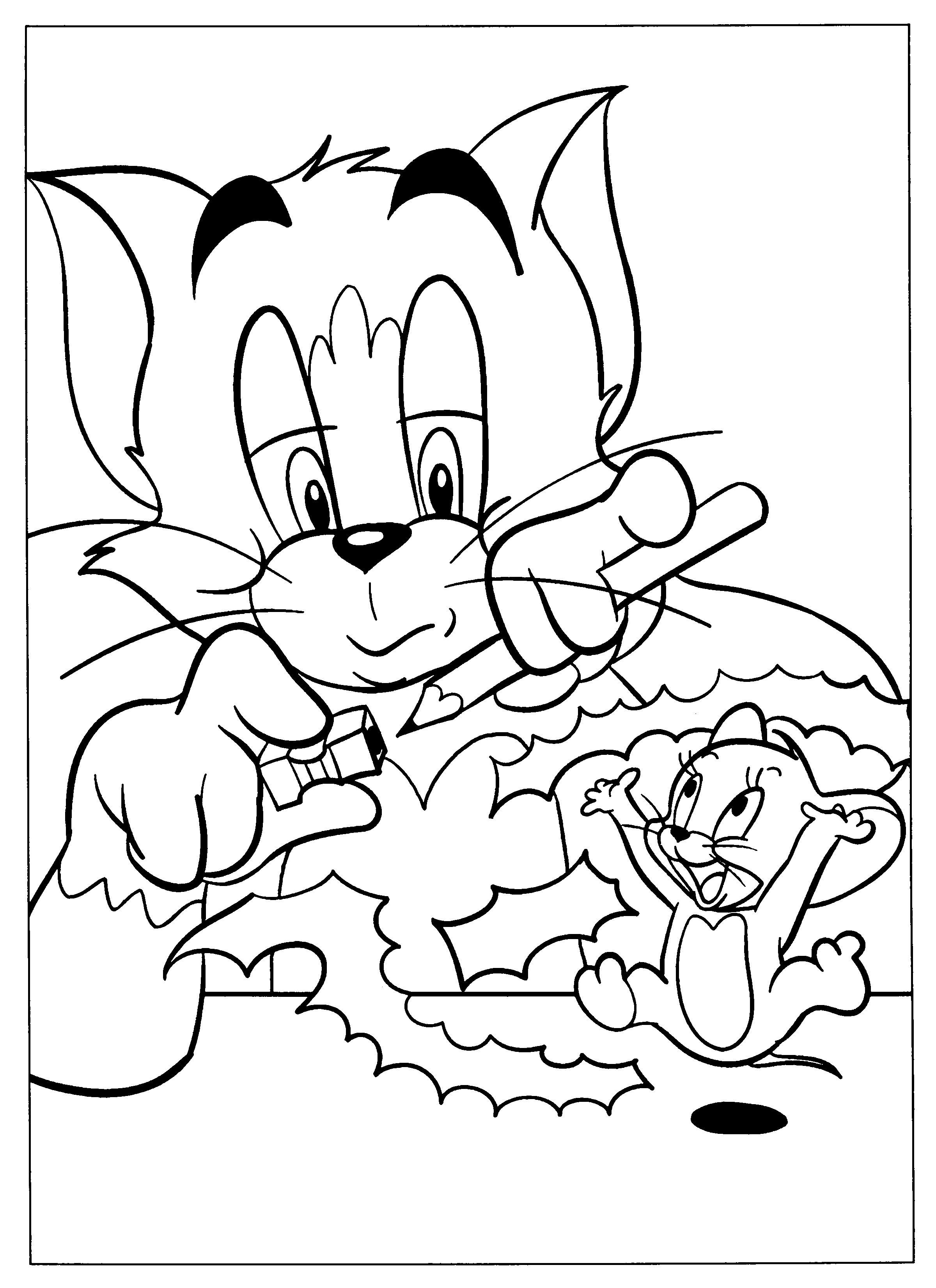 Dibujo para colorear: Tom and Jerry (Dibujos animados) #24237 - Dibujos para Colorear e Imprimir Gratis
