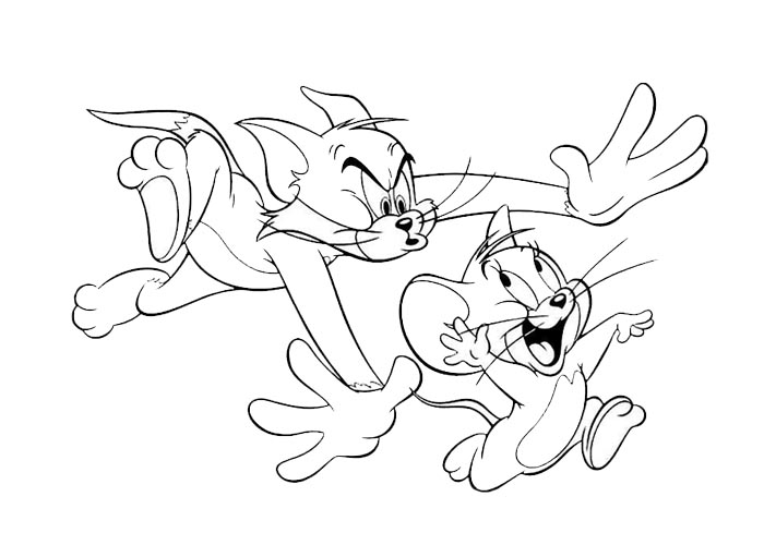 Dibujo para colorear: Tom and Jerry (Dibujos animados) #24278 - Dibujos para Colorear e Imprimir Gratis