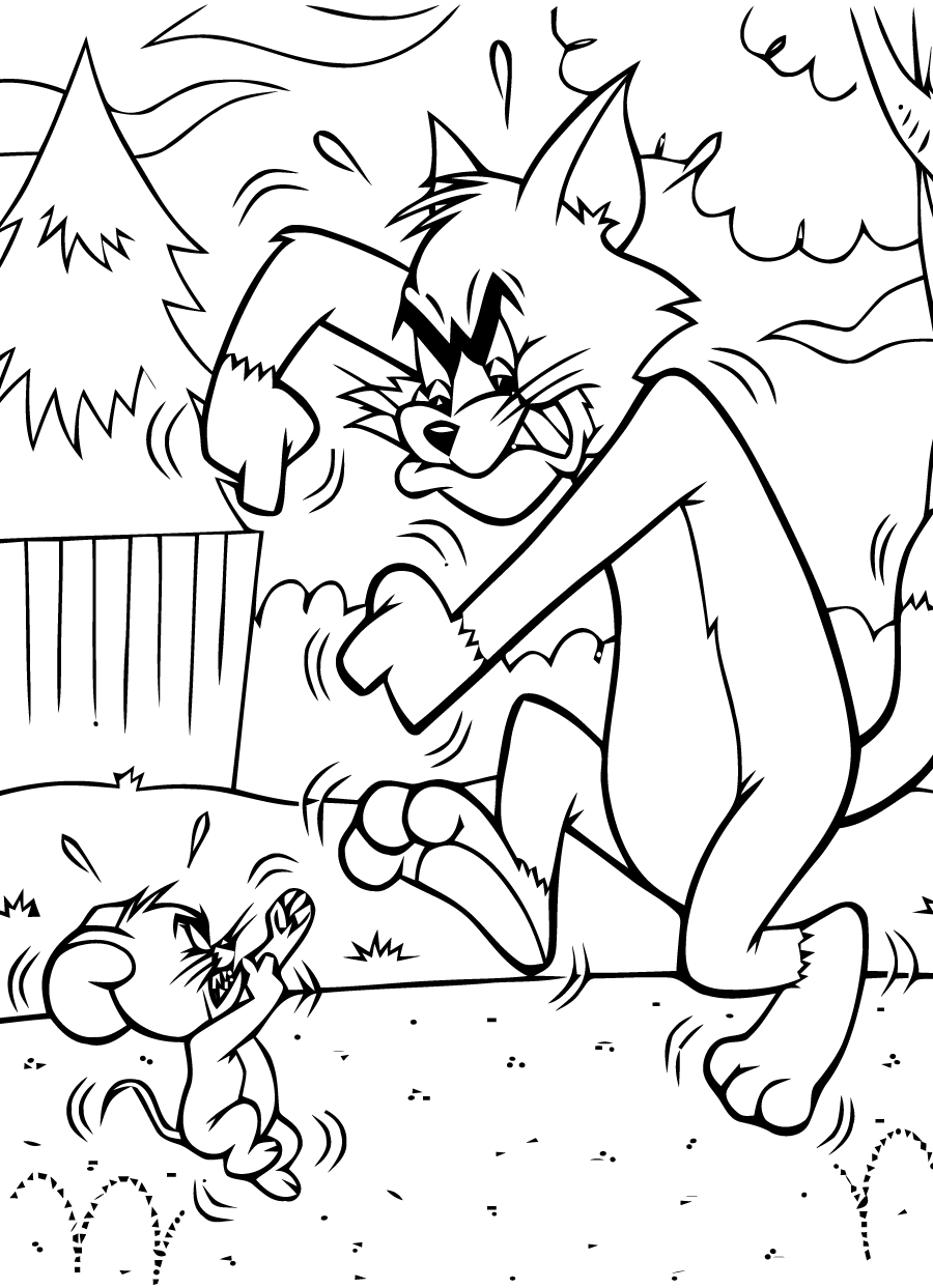 Dibujo para colorear: Tom and Jerry (Dibujos animados) #24324 - Dibujos para Colorear e Imprimir Gratis