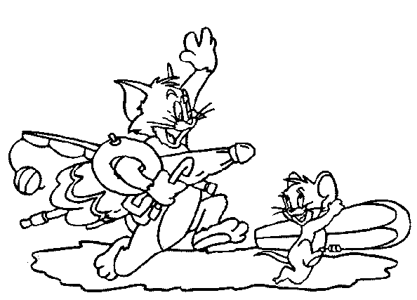 Dibujo para colorear: Tom and Jerry (Dibujos animados) #24354 - Dibujos para Colorear e Imprimir Gratis