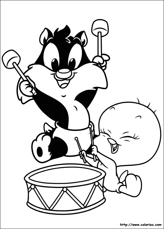 Dibujo para colorear: Tweety and Sylvester (Dibujos animados) #29218 - Dibujos para Colorear e Imprimir Gratis